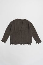 【プランク プロジェクト/PRANK PROJECT】のブランジネックニット / Plunge Neck Knit 人気、トレンドファッション・服の通販 founy(ファニー) ファッション Fashion レディースファッション WOMEN トップス・カットソー Tops/Tshirt ニット Knit Tops プルオーバー Pullover おすすめ Recommend アシンメトリー Asymmetry インナー Inner スリット Slit ダメージ Damage thumbnail BRN(ブラウン)|ID: prp329100004066655 ipo3291000000027410278