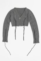 【プランク プロジェクト/PRANK PROJECT】のカシミヤブレンドレースアップニット / Cashmere Blend Lace-Up Knit 人気、トレンドファッション・服の通販 founy(ファニー) ファッション Fashion レディースファッション WOMEN トップス・カットソー Tops/Tshirt ニット Knit Tops プルオーバー Pullover カーディガン Cardigan ジップ Zip フェミニン Feminine thumbnail GRY(グレー)|ID: prp329100004066656 ipo3291000000027410280