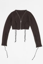 【プランク プロジェクト/PRANK PROJECT】のカシミヤブレンドレースアップニット / Cashmere Blend Lace-Up Knit 人気、トレンドファッション・服の通販 founy(ファニー) ファッション Fashion レディースファッション WOMEN トップス・カットソー Tops/Tshirt ニット Knit Tops プルオーバー Pullover カーディガン Cardigan ジップ Zip フェミニン Feminine thumbnail BRN(ブラウン)|ID: prp329100004066656 ipo3291000000027410282