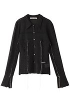 【プランク プロジェクト/PRANK PROJECT】のカラーステッチニットスリムシャツ / Color Stitch Knit Slim Shirt BLK(ブラック)|ID: prp329100004066659 ipo3291000000034422259