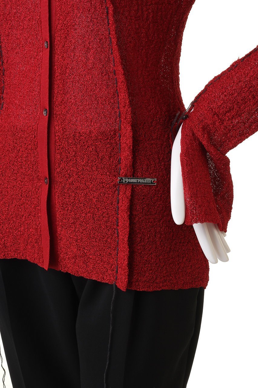 【プランク プロジェクト/PRANK PROJECT】のカラーステッチニットスリムシャツ / Color Stitch Knit Slim Shirt 人気、トレンドファッション・服の通販 founy(ファニー) ファッション Fashion レディースファッション Fashion for Women トップス・カットソー Cut & Sew Tops ニット Knit Tops & Sweaters シャツ・ブラウス・オフィスカジュアル Elegant Blouses & Button-Ups シアー Sheer, See-Through スリーブ Sleeve, Long Sleeve / Short Sleeve ハンド Hand, Handmade ロング Long, Long-Length 羽織 Haori, Light Jacket other-5|ID: prp329100004066659 ipo3291000000034422265