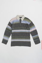 【プランク プロジェクト/PRANK PROJECT】のカスリボーダーラガーニット / Blur Border Rugger Knit MLT(マルチカラー)|ID: prp329100004066664 ipo3291000000027410316