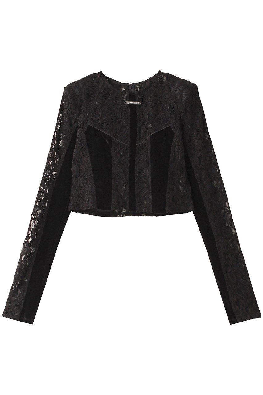 【プランク プロジェクト/PRANK PROJECT】のモールレーストップ / Mole Lace Top インテリア・キッズ・メンズ・レディースファッション・服の通販 founy(ファニー) 　ファッション　Fashion　レディースファッション　Fashion for Women　トップス・カットソー　Cut & Sew Tops　シャツ・ブラウス・オフィスカジュアル　Elegant Blouses & Button-Ups　ロングTシャツ・Tシャツ　Longline T-Shirts & Tees　カットソー・ベーシックTシャツ　Cut-and-Sewn Tops / Stretch Tees & Basics　おすすめ　Recommended / Our Picks　ウォーム　Warm Fabric　スポーティ　Sporty, Casual Athletic　スラックス　Slacks, Dress Pants　スリーブ　Sleeve, Long Sleeve / Short Sleeve　デニム　Denim, Jeans Material　フィット　Fit, Slim Fit　レース　Lace, Lace Fabric　ロング　Long, Long-Length　BLK(ブラック)|ID: prp329100004066667 ipo3291000000032914270