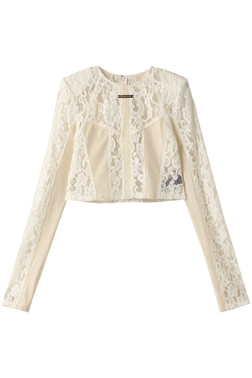 【プランク プロジェクト/PRANK PROJECT】のモールレーストップ / Mole Lace Top インテリア・キッズ・メンズ・レディースファッション・服の通販 founy(ファニー) 　ファッション　Fashion　レディースファッション　Fashion for Women　トップス・カットソー　Cut & Sew Tops　シャツ・ブラウス・オフィスカジュアル　Elegant Blouses & Button-Ups　ロングTシャツ・Tシャツ　Longline T-Shirts & Tees　カットソー・ベーシックTシャツ　Cut-and-Sewn Tops / Stretch Tees & Basics　おすすめ　Recommended / Our Picks　ウォーム　Warm Fabric　スポーティ　Sporty, Casual Athletic　スラックス　Slacks, Dress Pants　スリーブ　Sleeve, Long Sleeve / Short Sleeve　デニム　Denim, Jeans Material　フィット　Fit, Slim Fit　レース　Lace, Lace Fabric　ロング　Long, Long-Length　O.WHT(オフホワイト)|ID: prp329100004066667 ipo3291000000032914280