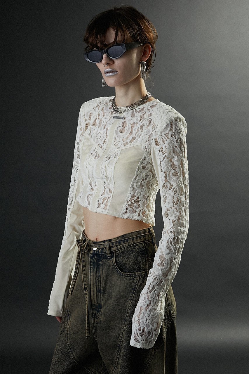 【プランク プロジェクト/PRANK PROJECT】のモールレーストップ / Mole Lace Top 人気、トレンドファッション・服の通販 founy(ファニー) 　ファッション　Fashion　レディースファッション　Fashion for Women　トップス・カットソー　Cut & Sew Tops　シャツ・ブラウス・オフィスカジュアル　Elegant Blouses & Button-Ups　ロングTシャツ・Tシャツ　Longline T-Shirts & Tees　カットソー・ベーシックTシャツ　Cut-and-Sewn Tops / Stretch Tees & Basics　おすすめ　Recommended / Our Picks　ウォーム　Warm Fabric　スポーティ　Sporty, Casual Athletic　スラックス　Slacks, Dress Pants　スリーブ　Sleeve, Long Sleeve / Short Sleeve　デニム　Denim, Jeans Material　フィット　Fit, Slim Fit　レース　Lace, Lace Fabric　ロング　Long, Long-Length　other-8|ID: prp329100004066667 ipo3291000000032914349