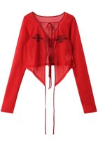 【プランク プロジェクト/PRANK PROJECT】のチュールロゴカーデ / Tulle Logo Cardigan RED(レッド)|ID: prp329100004066668 ipo3291000000035061540