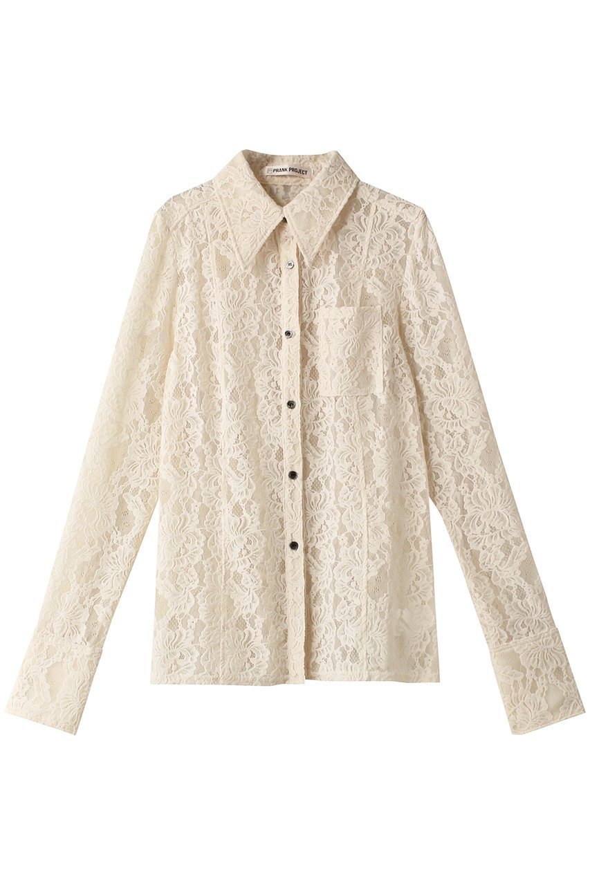 【プランク プロジェクト/PRANK PROJECT】のモールレーススリムシャツ / Mole Slim Shirt インテリア・キッズ・メンズ・レディースファッション・服の通販 founy(ファニー) 　ファッション　Fashion　レディースファッション　Fashion for Women　トップス・カットソー　Cut & Sew Tops　シャツ・ブラウス・オフィスカジュアル　Elegant Blouses & Button-Ups　おすすめ　Recommended / Our Picks　スラックス　Slacks, Dress Pants　スリム　Slim, Slim Fit　スリーブ　Sleeve, Long Sleeve / Short Sleeve　セットアップ　Set-Up, Coordinated Outfit　フィット　Fit, Slim Fit　マニッシュ　Mannish, Boyish　レース　Lace, Lace Fabric　ロング　Long, Long-Length　ワイド　Wide, Wide Fit　今季　This Season, Current Season　IVR(アイボリー)|ID: prp329100004066670 ipo3291000000032901923