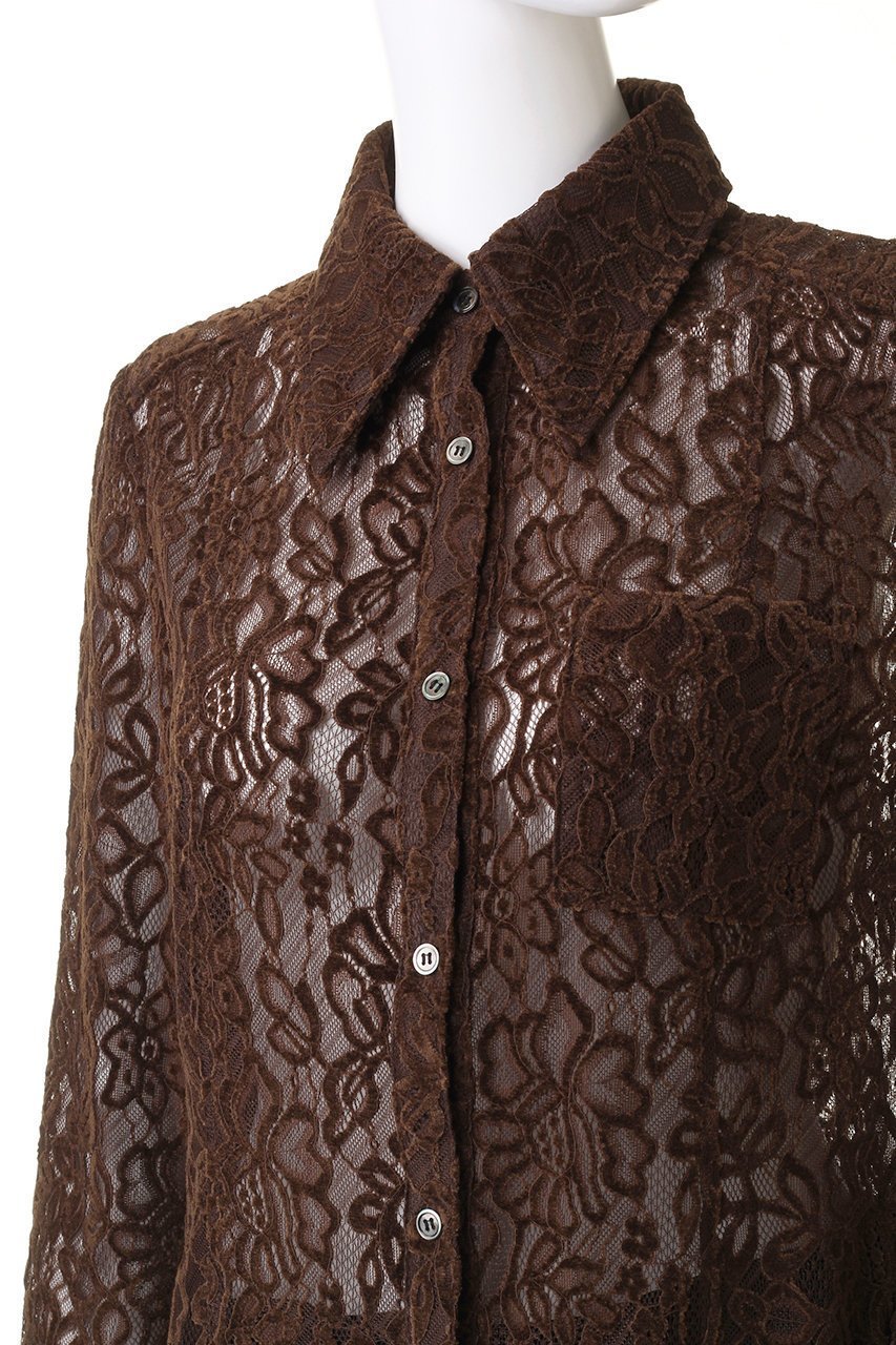 【プランク プロジェクト/PRANK PROJECT】のモールレーススリムシャツ / Mole Slim Shirt 人気、トレンドファッション・服の通販 founy(ファニー) 　ファッション　Fashion　レディースファッション　Fashion for Women　トップス・カットソー　Cut & Sew Tops　シャツ・ブラウス・オフィスカジュアル　Elegant Blouses & Button-Ups　おすすめ　Recommended / Our Picks　スラックス　Slacks, Dress Pants　スリム　Slim, Slim Fit　スリーブ　Sleeve, Long Sleeve / Short Sleeve　セットアップ　Set-Up, Coordinated Outfit　フィット　Fit, Slim Fit　マニッシュ　Mannish, Boyish　レース　Lace, Lace Fabric　ロング　Long, Long-Length　ワイド　Wide, Wide Fit　今季　This Season, Current Season　other-5|ID: prp329100004066670 ipo3291000000032901934