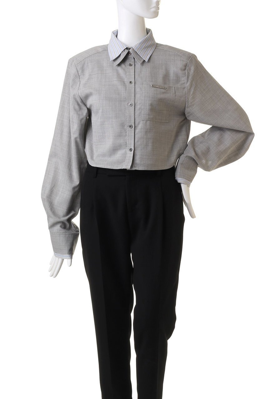【プランク プロジェクト/PRANK PROJECT】のストライプレイヤードシャツ / Stripe Layered Shirt 人気、トレンドファッション・服の通販 founy(ファニー) 　ファッション　Fashion　レディースファッション　Fashion for Women　トップス・カットソー　Cut & Sew Tops　シャツ・ブラウス・オフィスカジュアル　Elegant Blouses & Button-Ups　オーガニック　Organic Cotton　ストライプ　Stripe, Striped Pattern　スリーブ　Sleeve, Long Sleeve / Short Sleeve　バランス　Balance, Style Balance　マニッシュ　Mannish, Boyish　ロング　Long, Long-Length　other-2|ID: prp329100004066671 ipo3291000000032904199