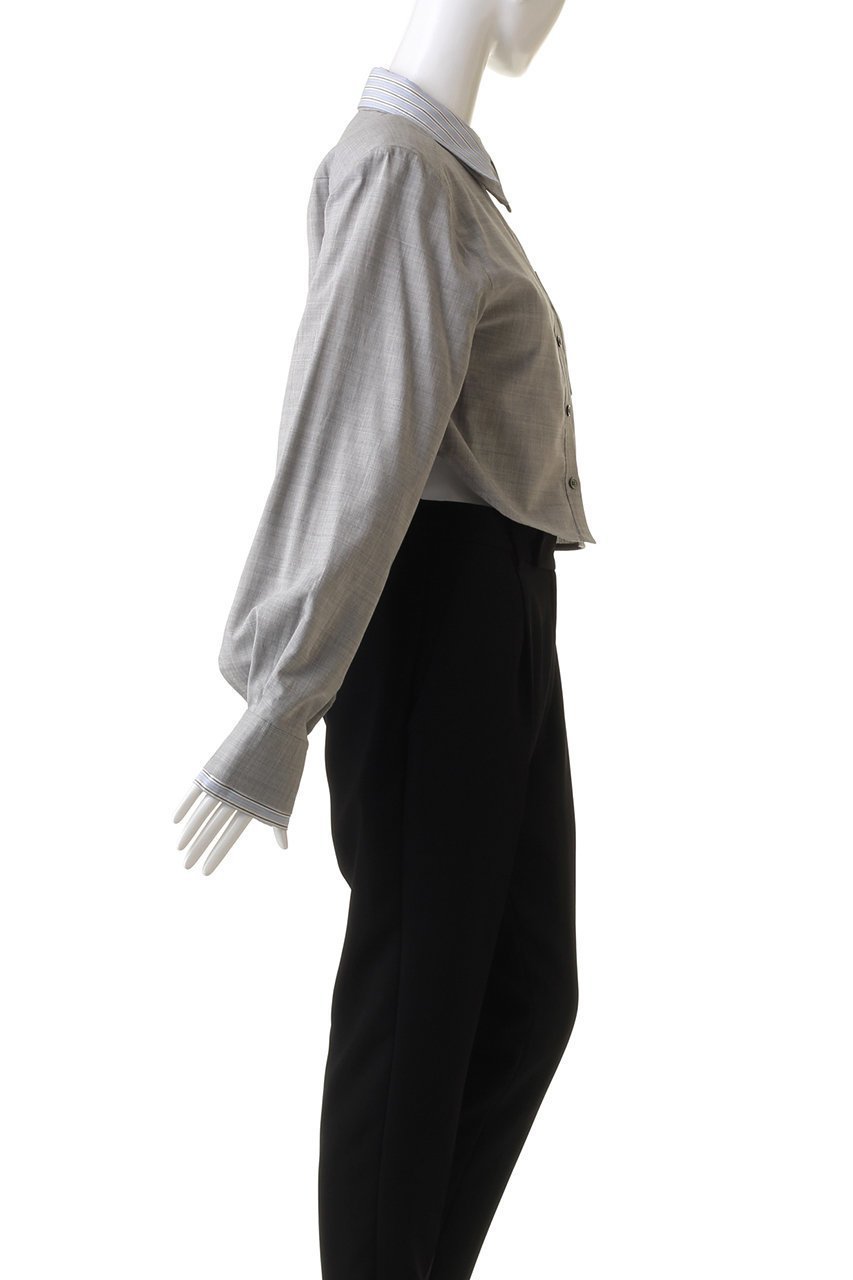 【プランク プロジェクト/PRANK PROJECT】のストライプレイヤードシャツ / Stripe Layered Shirt 人気、トレンドファッション・服の通販 founy(ファニー) 　ファッション　Fashion　レディースファッション　Fashion for Women　トップス・カットソー　Cut & Sew Tops　シャツ・ブラウス・オフィスカジュアル　Elegant Blouses & Button-Ups　オーガニック　Organic Cotton　ストライプ　Stripe, Striped Pattern　スリーブ　Sleeve, Long Sleeve / Short Sleeve　バランス　Balance, Style Balance　マニッシュ　Mannish, Boyish　ロング　Long, Long-Length　other-3|ID: prp329100004066671 ipo3291000000032904202