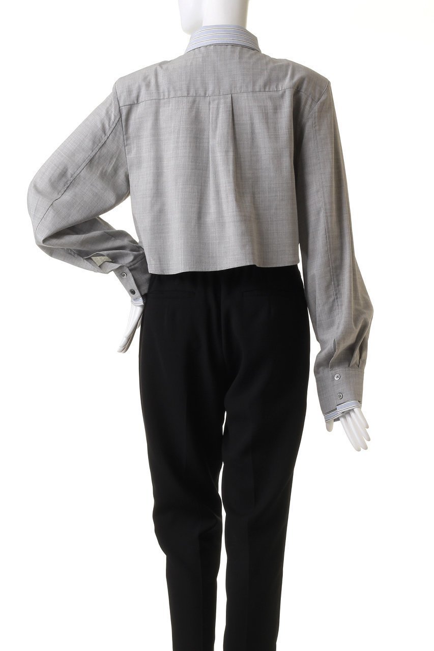 【プランク プロジェクト/PRANK PROJECT】のストライプレイヤードシャツ / Stripe Layered Shirt 人気、トレンドファッション・服の通販 founy(ファニー) 　ファッション　Fashion　レディースファッション　Fashion for Women　トップス・カットソー　Cut & Sew Tops　シャツ・ブラウス・オフィスカジュアル　Elegant Blouses & Button-Ups　オーガニック　Organic Cotton　ストライプ　Stripe, Striped Pattern　スリーブ　Sleeve, Long Sleeve / Short Sleeve　バランス　Balance, Style Balance　マニッシュ　Mannish, Boyish　ロング　Long, Long-Length　other-4|ID: prp329100004066671 ipo3291000000032904205
