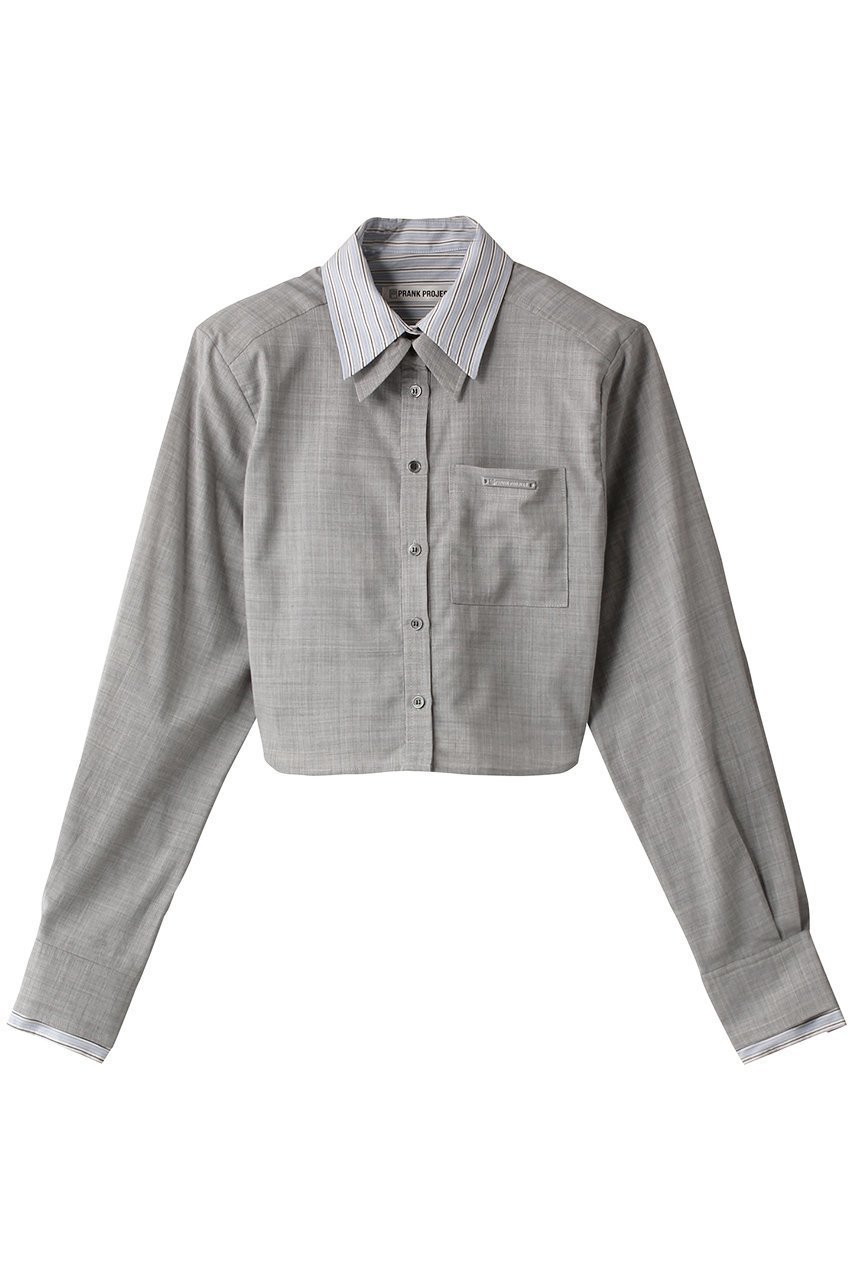 【プランク プロジェクト/PRANK PROJECT】のストライプレイヤードシャツ / Stripe Layered Shirt 人気、トレンドファッション・服の通販 founy(ファニー) 　ファッション　Fashion　レディースファッション　Fashion for Women　トップス・カットソー　Cut & Sew Tops　シャツ・ブラウス・オフィスカジュアル　Elegant Blouses & Button-Ups　オーガニック　Organic Cotton　ストライプ　Stripe, Striped Pattern　スリーブ　Sleeve, Long Sleeve / Short Sleeve　バランス　Balance, Style Balance　マニッシュ　Mannish, Boyish　ロング　Long, Long-Length　 other-1|ID: prp329100004066671 ipo3291000000035823422