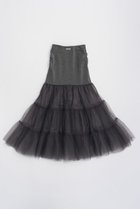 【プランク プロジェクト/PRANK PROJECT】のチュールドッキングボリュームスカート / Tulle Docking Volume Skirt C.GRY(チャコールグレー)|ID: prp329100004066692 ipo3291000000027410388