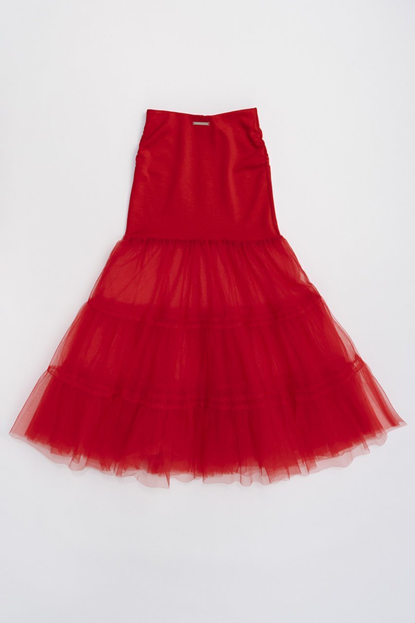 【プランク プロジェクト/PRANK PROJECT】のチュールドッキングボリュームスカート / Tulle Docking Volume Skirt 人気、トレンドファッション・服の通販 founy(ファニー) 　ファッション　Fashion　レディースファッション　Fashion for Women　スカート　Skirts　ロングスカート　Long Skirts / Maxi & Midi Skirts　ストレッチ　Stretch, Stretchy Fabric　チュール　Tulip, Tulip Motif　フィット　Fit, Slim Fit　ペチコート　Petticoat, Underskirt　ロング　Long, Long-Length　other-2|ID: prp329100004066692 ipo3291000000035694041
