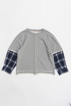 【プランク プロジェクト/PRANK PROJECT】のシャツレイヤードスウェット / Shirt Layered Sweatshirt GRY(グレー)|ID: prp329100004066705 ipo3291000000027410430