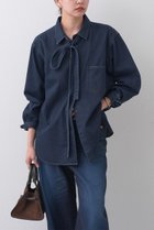 【ガリャルダガランテ/GALLARDAGALANTE】の【HERITANOVUM】タイデニムシャツ 人気、トレンドファッション・服の通販 founy(ファニー) ファッション Fashion レディースファッション WOMEN トップス・カットソー Tops/Tshirt シャツ/ブラウス Shirts/Blouses スタンダード Standard スリーブ Sleeve ダメージ Damage デニム Denim リボン Ribbon ロング Long 再入荷 Restock/Back In Stock/Re Arrival thumbnail ブルー|ID: prp329100004066746 ipo3291000000027410546