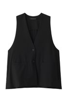 【ミズイロ インド/mizuiro ind】のdeep V neck wide vest ベスト 人気、トレンドファッション・服の通販 founy(ファニー) ファッション Fashion レディースファッション WOMEN アウター Coat Outerwear ジャケット Jackets ジャケット Jacket ベスト Vest ロング Long ワイド Wide thumbnail blackA|ID: prp329100004066765 ipo3291000000027410602