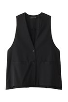 【ミズイロ インド/mizuiro ind】のdeep V neck wide vest ベスト black|ID:prp329100004066765