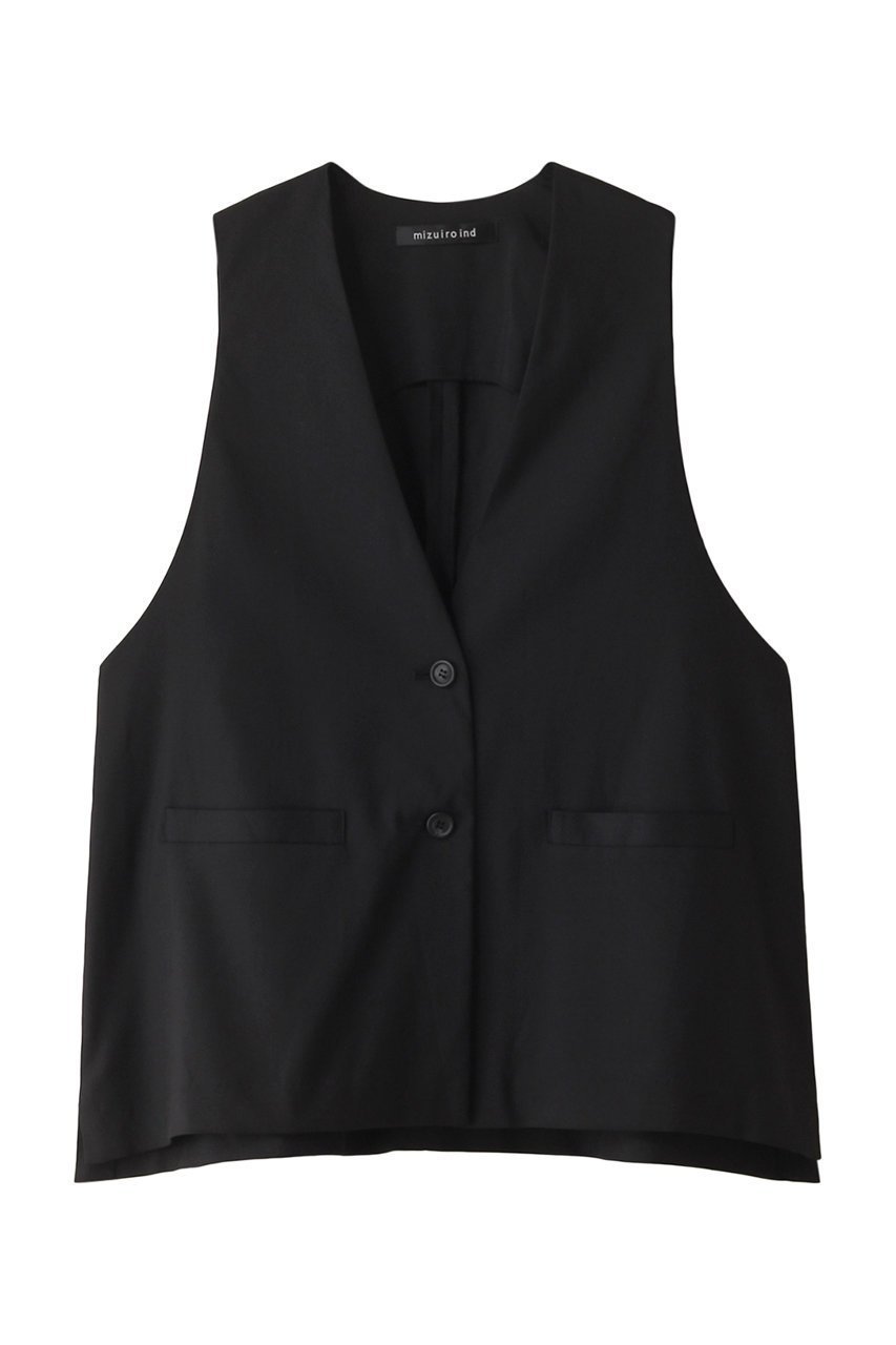 【ミズイロ インド/mizuiro ind】のdeep V neck wide vest ベスト インテリア・キッズ・メンズ・レディースファッション・服の通販 founy(ファニー) 　ファッション　Fashion　レディースファッション　WOMEN　アウター　Coat Outerwear　ジャケット　Jackets　ジャケット　Jacket　ベスト　Vest　ロング　Long　ワイド　Wide　black|ID: prp329100004066765 ipo3291000000027656149