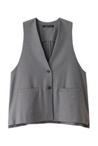 【ミズイロ インド/mizuiro ind】のdeep V neck wide vest ベスト grayA|ID:prp329100004066765