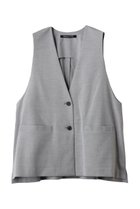 【ミズイロ インド/mizuiro ind】のdeep V neck wide vest ベスト l.gray|ID:prp329100004066765