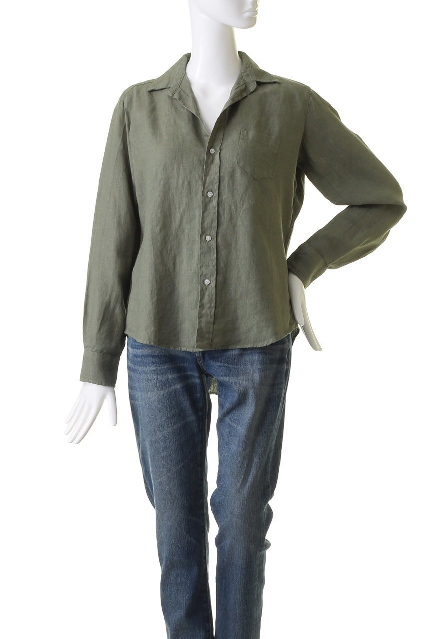 【フランク&アイリーン/Frank&Eileen】のEILEEN イタリアンリネン カラーシャツ 人気、トレンドファッション・服の通販 founy(ファニー) 　ファッション　Fashion　レディースファッション　WOMEN　トップス・カットソー　Tops/Tshirt　シャツ/ブラウス　Shirts/Blouses　スリーブ　Sleeve　センター　Center　デニム　Denim　リゾート　Resort　リネン　Linen　ロング　Long　other-2|ID: prp329100004066775 ipo3291000000032183391