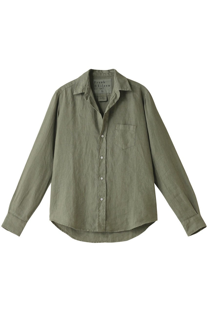 【フランク&アイリーン/Frank&Eileen】のEILEEN イタリアンリネン カラーシャツ 人気、トレンドファッション・服の通販 founy(ファニー) 　ファッション　Fashion　レディースファッション　WOMEN　トップス・カットソー　Tops/Tshirt　シャツ/ブラウス　Shirts/Blouses　スリーブ　Sleeve　センター　Center　デニム　Denim　リゾート　Resort　リネン　Linen　ロング　Long　 other-1|ID: prp329100004066775 ipo3291000000032197123