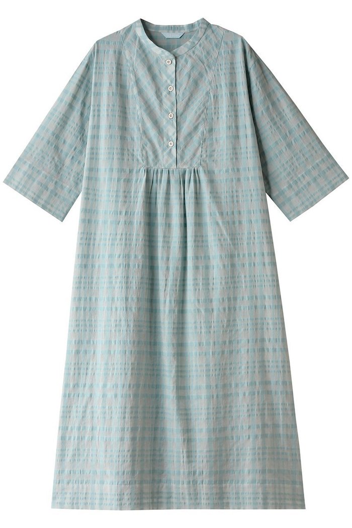 【キッドブルー/KID BLUE】の24サッカーチェックナイティ インテリア・キッズ・メンズ・レディースファッション・服の通販 founy(ファニー) https://founy.com/ ファッション Fashion レディースファッション Fashion for Women サッカー Seersucker, Summer Fabric シアー Sheer, See-Through スリット Slit, Slit Detail チェック Check, Plaid, Tartan バイアス Bias, Diagonal Cut パジャマ Pajamas, Sleepwear |ID: prp329100004066777 ipo3291000000032834625