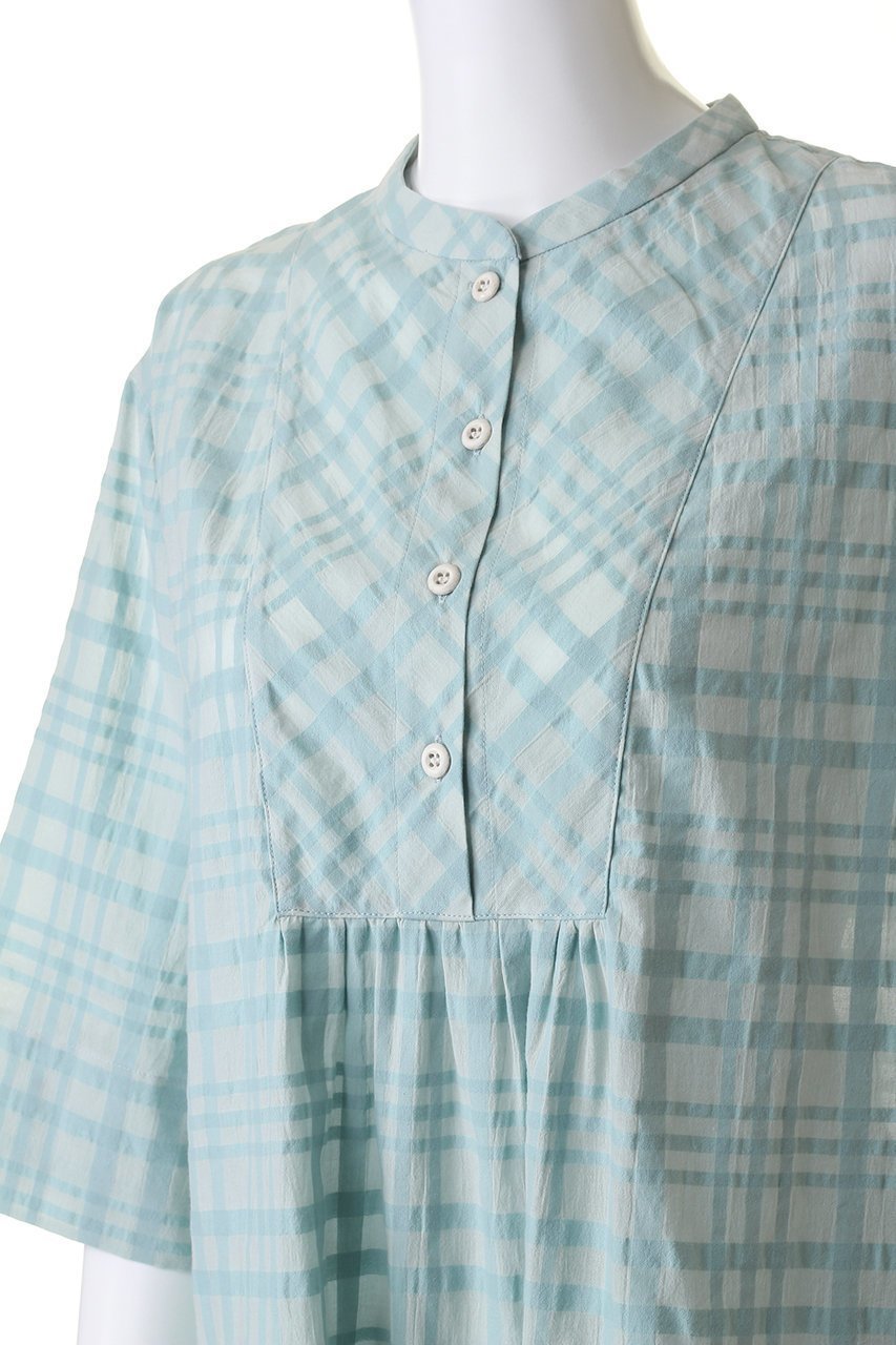 【キッドブルー/KID BLUE】の24サッカーチェックナイティ 人気、トレンドファッション・服の通販 founy(ファニー) 　ファッション　Fashion　レディースファッション　Fashion for Women　サッカー　Seersucker, Summer Fabric　シアー　Sheer, See-Through　スリット　Slit, Slit Detail　チェック　Check, Plaid, Tartan　バイアス　Bias, Diagonal Cut　パジャマ　Pajamas, Sleepwear　other-5|ID: prp329100004066777 ipo3291000000032834630