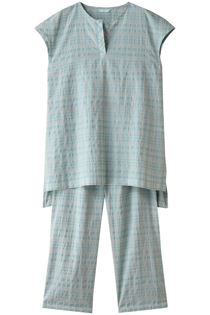 【キッドブルー/KID BLUE】の24サッカーチェックパジャマ インテリア・キッズ・メンズ・レディースファッション・服の通販 founy(ファニー) https://founy.com/ ファッション Fashion レディースファッション Fashion for Women サッカー Seersucker, Summer Fabric シアー Sheer, See-Through チェック Check, Plaid, Tartan パジャマ Pajamas, Sleepwear 半袖 Short Sleeve, Half Sleeve |ID: prp329100004066778 ipo3291000000032834631