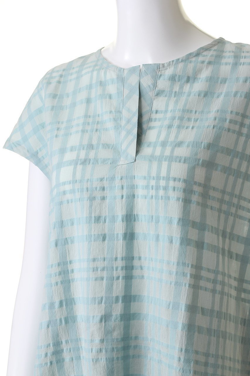 【キッドブルー/KID BLUE】の24サッカーチェックパジャマ 人気、トレンドファッション・服の通販 founy(ファニー) 　ファッション　Fashion　レディースファッション　Fashion for Women　サッカー　Seersucker, Summer Fabric　シアー　Sheer, See-Through　チェック　Check, Plaid, Tartan　パジャマ　Pajamas, Sleepwear　半袖　Short Sleeve, Half Sleeve　other-5|ID: prp329100004066778 ipo3291000000032834636