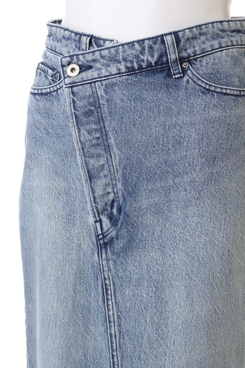 【サードマガジン/THIRD MAGAZINE】のクロスウエストデニムスカート 人気、トレンドファッション・服の通販 founy(ファニー) 　ファッション　Fashion　レディースファッション　Fashion for Women　スカート　Skirts　デニムスカート・カジュアルスカート　Denim Skirts　ロングスカート　Long Skirts / Maxi & Midi Skirts　アシンメトリー　Asymmetrical Style　デニム　Denim, Jeans Material　フロント　Front, Front Design　ロング　Long, Long-Length　再入荷　Restock / Back in Stock　other-5|ID: prp329100004066779 ipo3291000000035509493