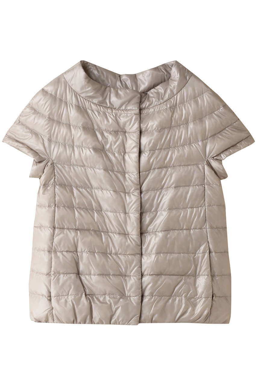 【ヘルノ/HERNO】のイコニコ ナイロン ダウンベスト インテリア・キッズ・メンズ・レディースファッション・服の通販 founy(ファニー) 　ファッション　Fashion　レディースファッション　Fashion for Women　アウター　Coat / Outerwear Collection　レディースジャケット・軽アウター　Jackets　ジャケット　Jacket, Outerwear　ダウン　Down, Puffer　ブルゾン　Blouson, Bomber Jacket　ベスト　Vest, Waistcoat　エレガント 上品　Elegant　半袖　Short Sleeve, Half Sleeve　軽量　Lightweight, Ultra Light　ライトグレー|ID: prp329100004068661 ipo3291000000032954926