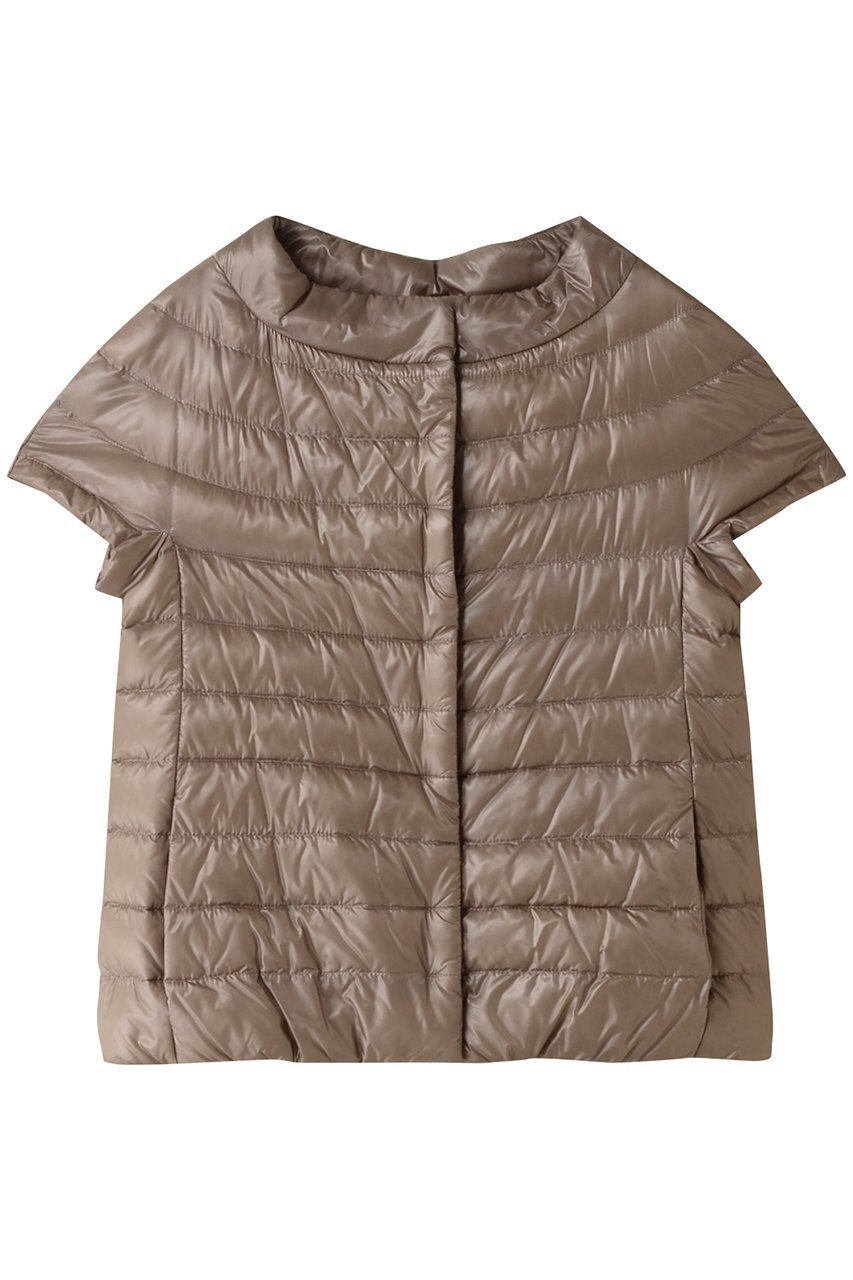 【ヘルノ/HERNO】のイコニコ ナイロン ダウンベスト インテリア・キッズ・メンズ・レディースファッション・服の通販 founy(ファウニー) 　ファッション　Fashion　レディースファッション　Fashion for Women　アウター　Coat / Outerwear Collection　レディースジャケット・軽アウター　Jackets　ジャケット　Jacket, Outerwear　ダウン　Down, Puffer　ブルゾン　Blouson, Bomber Jacket　ベスト　Vest, Waistcoat　エレガント 上品　Elegant　半袖　Short Sleeve, Half Sleeve　軽量　Lightweight, Ultra Light　ベージュ|ID: prp329100004068661 ipo3291000000036758976