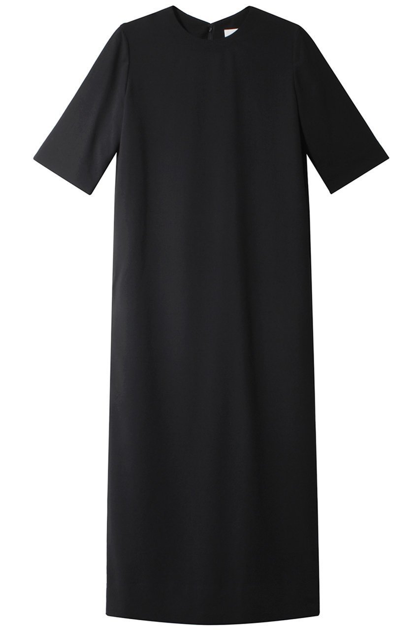 【エイトン/ATON】のHIGH TWIST WOOL ハーフスリーブ ドレス 人気、トレンドファッション・服の通販 founy(ファニー) 　ファッション　Fashion　レディースファッション　Fashion for Women　ワンピース　Dresses　フォーマル・パーティードレス・結婚式用ドレス　Elegant & Casual Dresses　チュニック　Tunic Tops & Dresses　シンプル　Simple, Minimal　スリット　Slit, Slit Detail　スリーブ　Sleeve, Long Sleeve / Short Sleeve　チュニック　Tunic, Long Top　ドレス　Dress, One-Piece　ハーフ　Half, Half-Length　フォーマル　Formal, Dressy　ロング　Long, Long-Length　 other-1|ID: prp329100004068664 ipo3291000000032891069