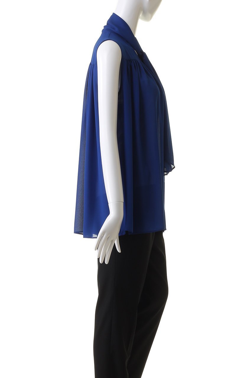 【デザイン ワークス/DESIGN WORKS】のシフォンボウタイブラウス 人気、トレンドファッション・服の通販 founy(ファニー) 　ファッション　Fashion　レディースファッション　Fashion for Women　トップス・カットソー　Cut & Sew Tops　キャミソール&ノースリーブ　Camisoles & Sleeveless Tops　シャツ・ブラウス・オフィスカジュアル　Elegant Blouses & Button-Ups　おすすめ　Recommended / Our Picks　シフォン　Chiffon, Lightweight Fabric　ジョーゼット　Georgette, Semi-Sheer Fabric　ノースリーブ　Sleeveless, No-Sleeve　ボトム　Bottoms, Lower Wear　再入荷　Restock / Back in Stock　other-3|ID: prp329100004068679 ipo3291000000032905100