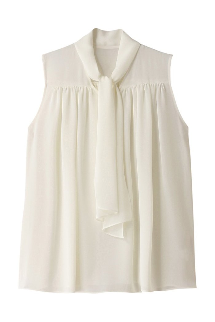 【デザイン ワークス/DESIGN WORKS】のシフォンボウタイブラウス インテリア・キッズ・メンズ・レディースファッション・服の通販 founy(ファニー) https://founy.com/ ファッション Fashion レディースファッション Fashion for Women トップス・カットソー Cut & Sew Tops キャミソール&ノースリーブ Camisoles & Sleeveless Tops シャツ・ブラウス・オフィスカジュアル Elegant Blouses & Button-Ups おすすめ Recommended / Our Picks シフォン Chiffon, Lightweight Fabric ジョーゼット Georgette, Semi-Sheer Fabric ノースリーブ Sleeveless, No-Sleeve ボトム Bottoms, Lower Wear |ID: prp329100004068679 ipo3291000000036186372