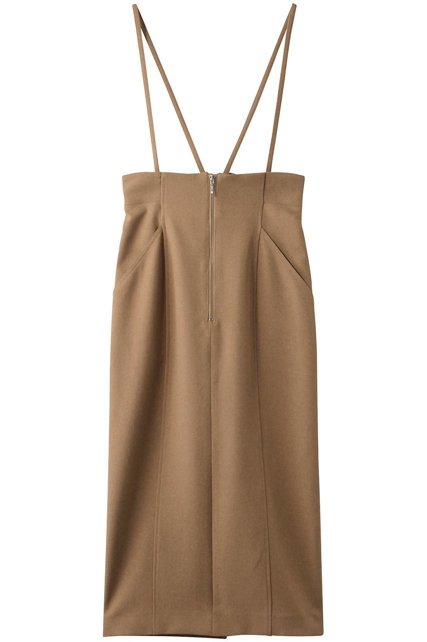 【アルアバイル/allureville】のフロントジップサスペンダースカート インテリア・キッズ・メンズ・レディースファッション・服の通販 founy(ファニー) 　ファッション　Fashion　レディースファッション　Fashion for Women　スカート　Skirts　ロングスカート　Long Skirts / Maxi & Midi Skirts　サスペンダー　Suspenders, Braces　ジップ　Zip, Zipper　トレンド　Trend, Trending Now　メランジ　Melange, Mixed Yarn　ロング　Long, Long-Length　キャメル|ID: prp329100004073286 ipo3291000000032827118