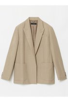 【アルアバイル/allureville】のビスコースウールボタンレスジャケット ベージュ|ID: prp329100004073288 ipo3291000000035969592