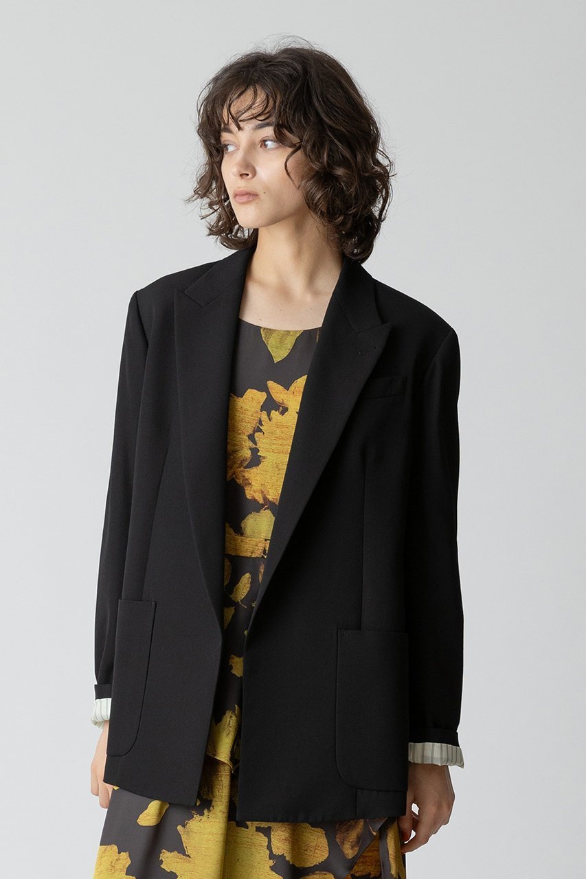 【アルアバイル/allureville】のビスコースウールボタンレスジャケット 人気、トレンドファッション・服の通販 founy(ファニー) 　ファッション　Fashion　レディースファッション　Fashion for Women　アウター　Coat / Outerwear Collection　レディースジャケット・軽アウター　Jackets　おすすめ　Recommended / Our Picks　ショルダー　Shoulder, Shoulder Strap　ジャケット　Jacket, Outerwear　トレンド　Trend, Trending Now　リラックス　Relax, Relaxed Fit　再入荷　Restock / Back in Stock　other-3|ID: prp329100004073288 ipo3291000000035969595