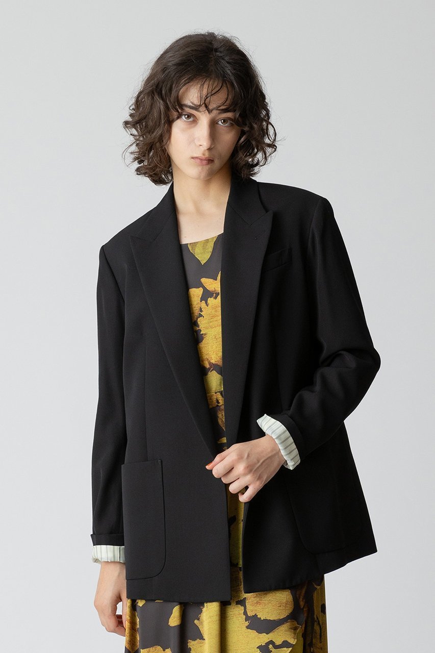 【アルアバイル/allureville】のビスコースウールボタンレスジャケット 人気、トレンドファッション・服の通販 founy(ファニー) 　ファッション　Fashion　レディースファッション　Fashion for Women　アウター　Coat / Outerwear Collection　レディースジャケット・軽アウター　Jackets　おすすめ　Recommended / Our Picks　ショルダー　Shoulder, Shoulder Strap　ジャケット　Jacket, Outerwear　トレンド　Trend, Trending Now　リラックス　Relax, Relaxed Fit　再入荷　Restock / Back in Stock　other-8|ID: prp329100004073288 ipo3291000000035969600