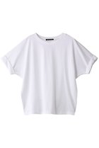 【ミズイロ インド/mizuiro ind】のdolman roll up T Tシャツ off white|ID:prp329100004073290