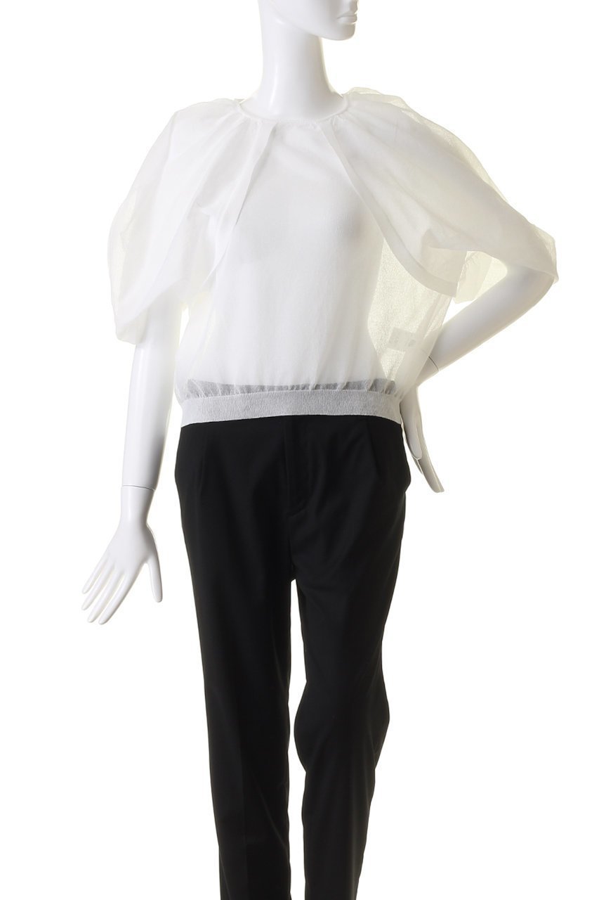 【ル フィル/LE PHIL】のシアーパフスリーブニット 人気、トレンドファッション・服の通販 founy(ファニー) 　ファッション　Fashion　レディースファッション　Fashion for Women　トップス・カットソー　Cut & Sew Tops　ニット　Knit Tops & Sweaters　カジュアルプルオーバー・ニットトップス　Pullovers & Knit Tops / Casual Pullovers　おすすめ　Recommended / Our Picks　シアー　Sheer, See-Through　ボトム　Bottoms, Lower Wear　other-2|ID: prp329100004073314 ipo3291000000032939498