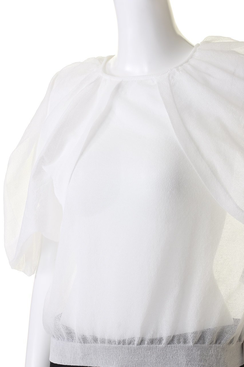 【ル フィル/LE PHIL】のシアーパフスリーブニット 人気、トレンドファッション・服の通販 founy(ファニー) 　ファッション　Fashion　レディースファッション　Fashion for Women　トップス・カットソー　Cut & Sew Tops　ニット　Knit Tops & Sweaters　カジュアルプルオーバー・ニットトップス　Pullovers & Knit Tops / Casual Pullovers　おすすめ　Recommended / Our Picks　シアー　Sheer, See-Through　ボトム　Bottoms, Lower Wear　other-5|ID: prp329100004073314 ipo3291000000032939524