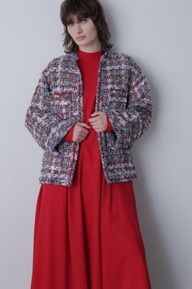 【ヒューエルミュージアム/hueLe Museum】 【STUMBLY】Round No Collar Jacket人気、トレンドファッション・服の通販 founy(ファニー) ファッション Fashion レディースファッション Fashion for Women アウター Coat / Outerwear Collection レディースジャケット・軽アウター Jackets クラシック Classic, Timeless Style ショルダー Shoulder, Shoulder Strap ジャケット Jacket, Outerwear ツイード Twill, Twill Weave トリミング Trimming, Decorative Edge ドロップ Drop Shoulder, Dropped Style パッチ Patch, Appliqué ポケット Pocket, Pocket Detail ミックス Mix, Mixed Style モダン Modern, Contemporary |ID:prp329100004073326