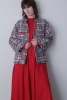 【ヒューエルミュージアム/hueLe Museum】の【STUMBLY】Round No Collar Jacket 人気、トレンドファッション・服の通販 founy(ファニー) ファッション Fashion レディースファッション Fashion for Women アウター Coat / Outerwear Collection レディースジャケット・軽アウター Jackets クラシック Classic, Timeless Style ショルダー Shoulder, Shoulder Strap ジャケット Jacket, Outerwear ツイード Twill, Twill Weave トリミング Trimming, Decorative Edge ドロップ Drop Shoulder, Dropped Style パッチ Patch, Appliqué ポケット Pocket, Pocket Detail ミックス Mix, Mixed Style モダン Modern, Contemporary |ID:prp329100004073326