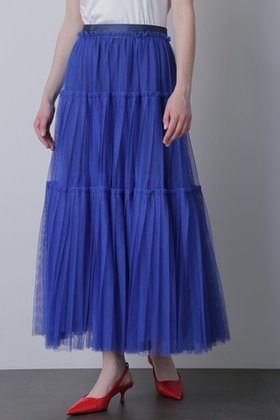 【ヒューエルミュージアム/hueLe Museum】の【STUMBLY】プリーツチュールスカート 人気、トレンドファッション・服の通販 founy(ファニー) ファッション Fashion レディースファッション Fashion for Women スカート Skirts ロングスカート Long Skirts / Maxi & Midi Skirts チュール Tulip, Tulip Motif フェミニン Feminine, Girly プリーツ Pleats, Pleated ロング Long, Long-Length |ID:prp329100004073330