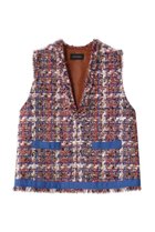 【ヒューエルミュージアム/hueLe Museum】の【STUMBLY】Vネックジレ 人気、トレンドファッション・服の通販 founy(ファニー) ファッション Fashion レディースファッション Fashion for Women アウター Coat / Outerwear Collection レディースジャケット・軽アウター Jackets シンプル Simple, Minimal ジャケット Jacket, Outerwear ツイード Twill, Twill Weave フリンジ Fringe, Tassel ベスト Vest, Waistcoat ミックス Mix, Mixed Style エレガント 上品 Elegant thumbnail オレンジ|ID: prp329100004073332 ipo3291000000032952129