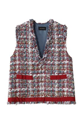 【ヒューエルミュージアム/hueLe Museum】 【STUMBLY】Vネックジレ人気、トレンドファッション・服の通販 founy(ファニー) ファッション Fashion レディースファッション Fashion for Women アウター Coat / Outerwear Collection レディースジャケット・軽アウター Jackets シンプル Simple, Minimal ジャケット Jacket, Outerwear ツイード Twill, Twill Weave フリンジ Fringe, Tassel ベスト Vest, Waistcoat ミックス Mix, Mixed Style エレガント 上品 Elegant |ID:prp329100004073332