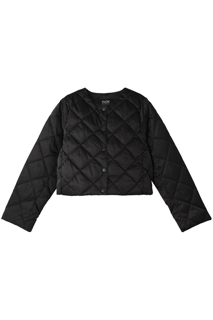 【ランバン オン ブルー/LANVIN en Bleu】の【LANVIN en Bleu × TAION × LIMONTA EAST】ジャケット インテリア・キッズ・メンズ・レディースファッション・服の通販 founy(ファニー) ファッション Fashion レディースファッション Fashion for Women アウター Coat / Outerwear Collection レディースジャケット・軽アウター Jackets シンプル Simple, Minimal ジャケット Jacket, Outerwear ダウン Down, Puffer トレンド Trend, Trending Now ブラック|ID: prp329100004074511 ipo3291000000032947119